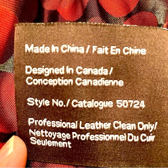 Danier Genuine Lambskin Soft Leather Jacket in vibrant red Size Large - Picture 12 of 16